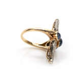 Art deco sapphire diamond ring - фото 5