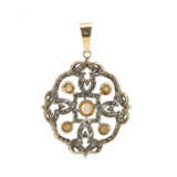 Diamond pearl pendant - photo 2