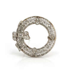 Art deco diamond brooch