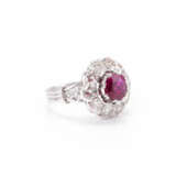 Entourage ring set with diamonds and rubies - photo 2