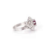 Entourage ring set with diamonds and rubies - photo 3