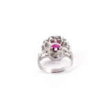 Entourage ring set with diamonds and rubies - photo 4