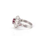 Entourage ring set with diamonds and rubies - photo 5
