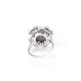Ladies' ring in flower shape with diamond and ruby setting - photo 4