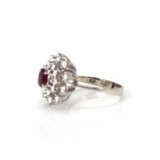 Entourage ring set with diamonds and rubies - photo 5