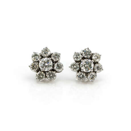 Paar Diamant-Ohrstecker - Foto 1