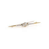 Bar brooch set with diamonds - photo 1