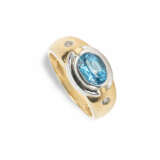 Blue topaz diamond ring - photo 1