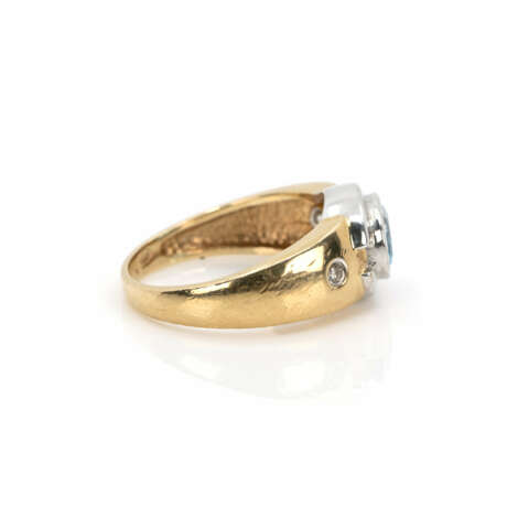 Blue topaz diamond ring - photo 3
