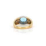 Blue topaz diamond ring - photo 4