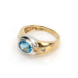 Blue topaz diamond ring - photo 5