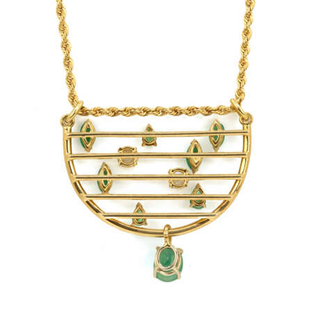 Emerald diamond necklace - photo 3