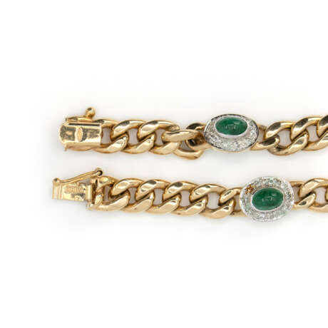 Armoured bracelet with emerald cabochons - photo 4