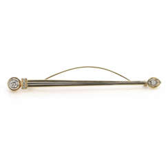 Diamond bar brooch