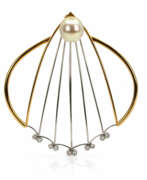 Каталог товаров. Large pearl diamond brooch