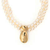 Opal and diamond pearl necklace - фото 2