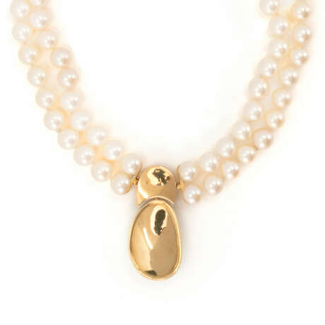 Opal and diamond pearl necklace - фото 2
