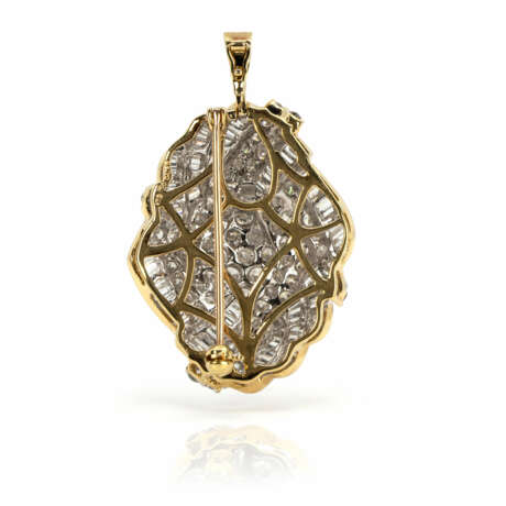 Diamond pendant with brooch - фото 2