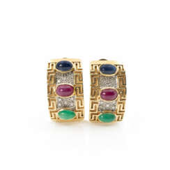Gemstone stud earrings
