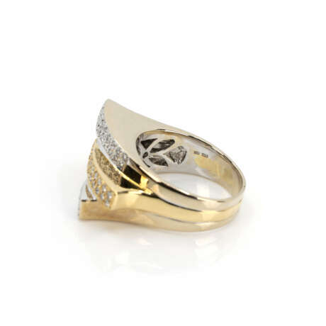 Bicolor diamond ring - photo 5