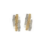 Bicolor diamond ear clips - photo 1