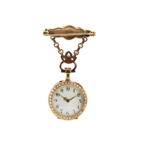 Savonette-Taschenuhr mit Brosche - Foto 2