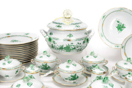 Herend dinner and mocha/tea service 'Apponyi green' and 'Fleur des indes green' - photo 8
