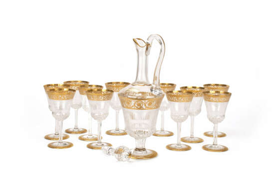 St. Louis set of wine glasses and wine carafe 'Thistle Gold' - photo 2