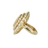 18K yellow gold ring with diamonds. Diamonds 21th century - photo 4