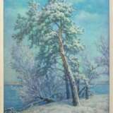 Зимний день. Монастырский остров 3 Toile sur carton Huile Réalisme Paysage d'hiver Ukraine 2025 - photo 2