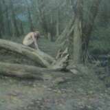 Сказочная лунная ночь Canvas on the subframe Oil Realism Landscape painting Ukraine 2025 - photo 3