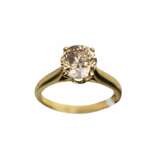 Bague diamant en or 18 carats. Diamond 20th century - Foto 1