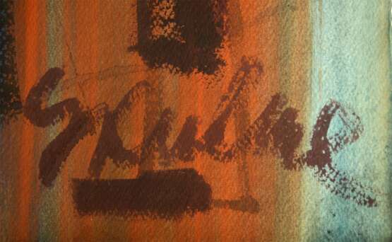 Figural composition - the image of a woman watercolor Mid-20th century - photo 2