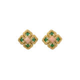 VAN CLEEF & ARPELS CORAL AND CHRYSOPRASE 'DELPHES' EARRINGS - photo 1