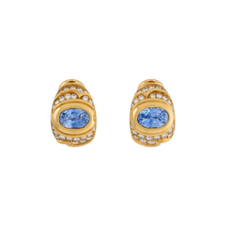 MARINA B SAPPHIRE AND DIAMOND EARRINGS - photo 1