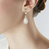 NATURAL PEARL AND DIAMOND EARRINGS - photo 2