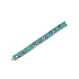 VAN CLEEF & ARPELS TURQUOISE, AMETHYST AND DIAMOND 'BAGATELLE' BRACELET - photo 1