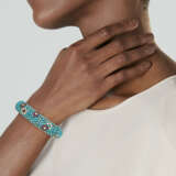 VAN CLEEF & ARPELS TURQUOISE, AMETHYST AND DIAMOND 'BAGATELLE' BRACELET - photo 2