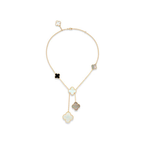 VAN CLEEF & ARPELS MOTHER-OF-PEARL AND ONYX 'MAGIC ALHAMBRA' NECKLACE - photo 1