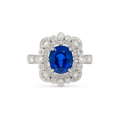 SAPPHIRE AND DIAMOND RING - photo 3
