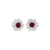RUBY AND DIAMOND EARRINGS - Foto 1