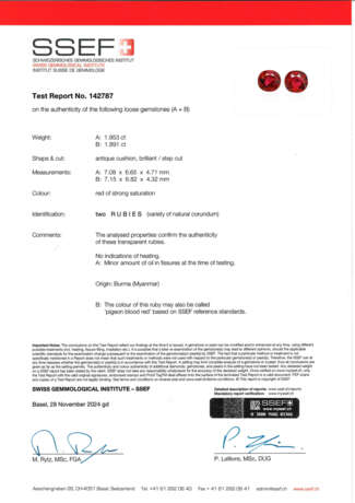 RUBY AND DIAMOND EARRINGS - Foto 4