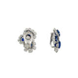 VAN CLEEF & ARPELS MID-20TH CENTURY SAPPHIRE AND DIAMOND EARCLIPS - photo 3