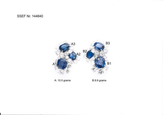 VAN CLEEF & ARPELS MID-20TH CENTURY SAPPHIRE AND DIAMOND EARCLIPS - photo 5