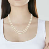 CARTIER NATURAL PEARL AND DIAMOND NECKLACE - photo 2