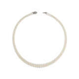 CARTIER NATURAL PEARL AND DIAMOND NECKLACE - photo 3