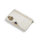SAPPHIRE, DIAMOND AND ENAMEL CIGARETTE CASE - photo 1