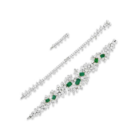 SET OF EMERALD AND DIAMOND JEWELLERY - photo 2