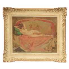 EMIL BAYES (&Eacute;MILE BAES). 1889-1953 Nu sur un canape. 