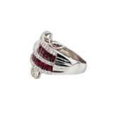 Bague en or avec rubis et diamants. Diamond 21th century - Foto 4